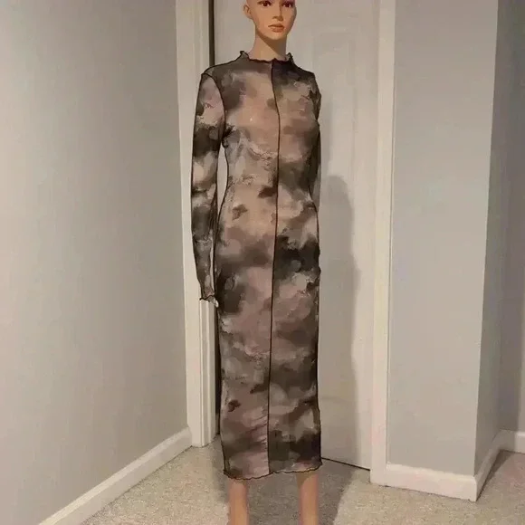 Blanc clothing sheer midi dress - Picture 2 of 10